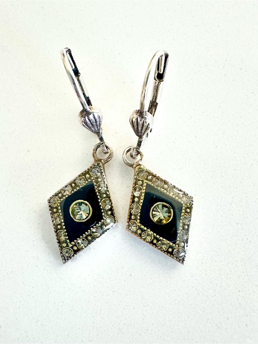 Vintage French Enameled Earrings
